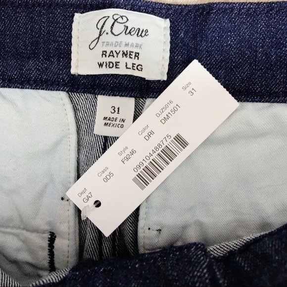 J. Crew Rayner Wide Leg Trouser Denim Jeans 31 - Picture 8 of 9